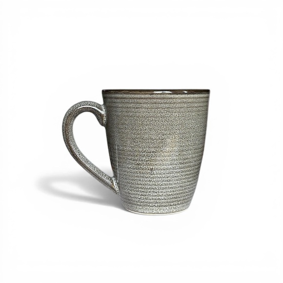 Set of 6 Sango Roma Sage Coffee Mugs | 4814 Stoneware Green/Tan - Picture 6 of 7